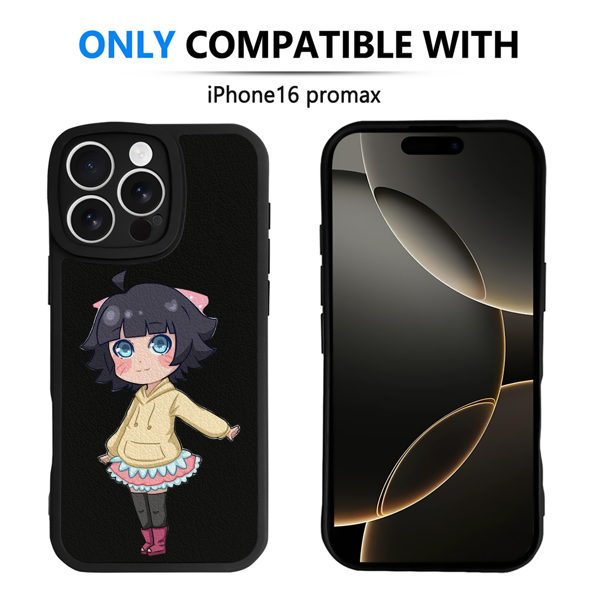 （画像用） NARUTO -ナルト- うずまき ヒマワリ Uzumaki Himawari 【iPhone 16シリーズ対応】シリコンスマホケース（レザー調） 材質：シリコン